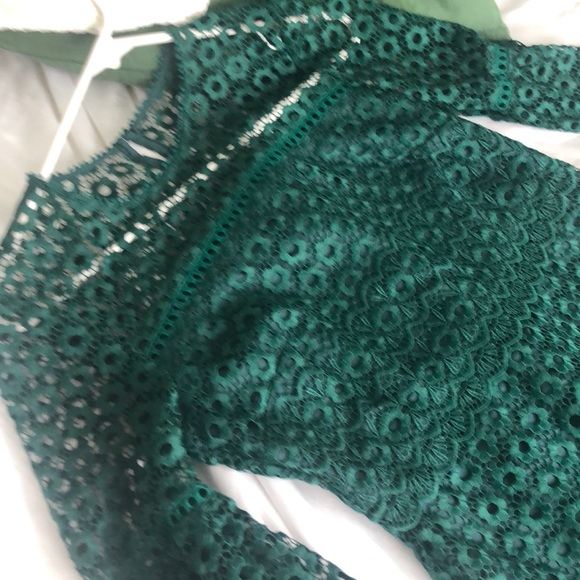 Jcrew NWT!! *RARE*. “Spicy Jade” 🌶 lace dress - Picture 2 of 5